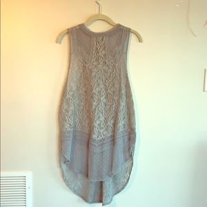 Free People Lace Lavender Blouse Size M